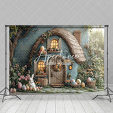 Aperturee - Aperturee Green Magical House Spring Greenery Easter Backdrop